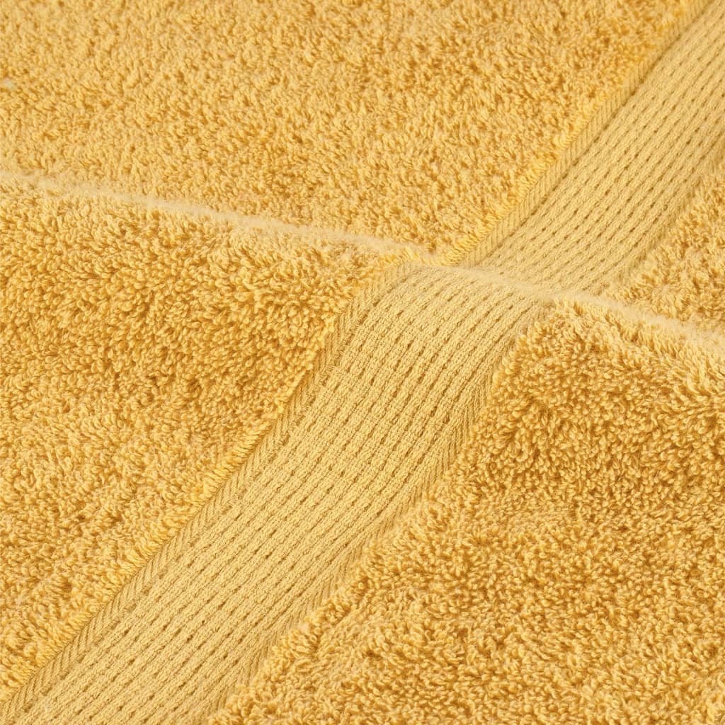 12 piece Premium Towel Set SOLUND Golden 600 g m²