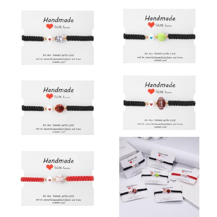 Kugelförmiges Armband mit verstellbarem Kordelzug, handgefertigtes Armband, Glücksbringer