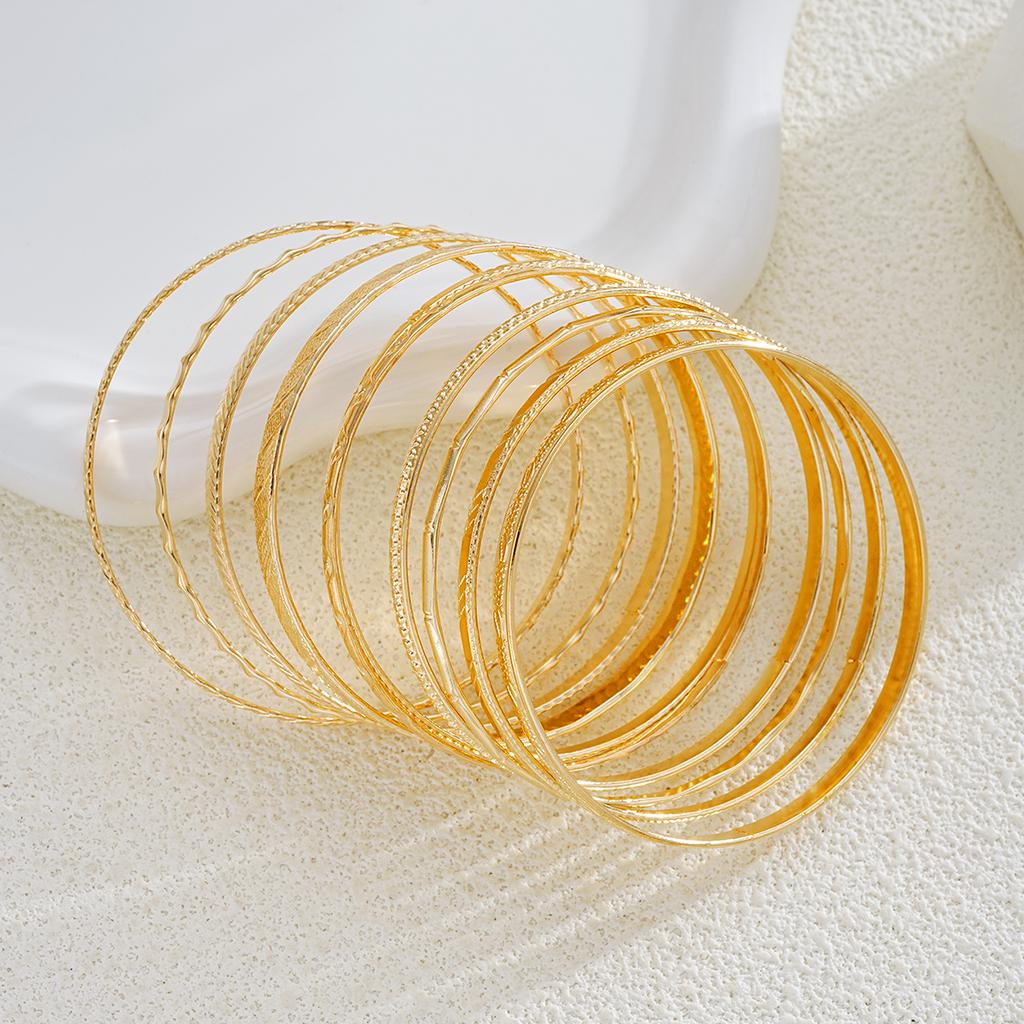 10pcs Fashion Star Heart Pattern Open Bangle Set For Women Geometric Multi-Element Design Bracelets Daily Wear Vacation Jewelry
