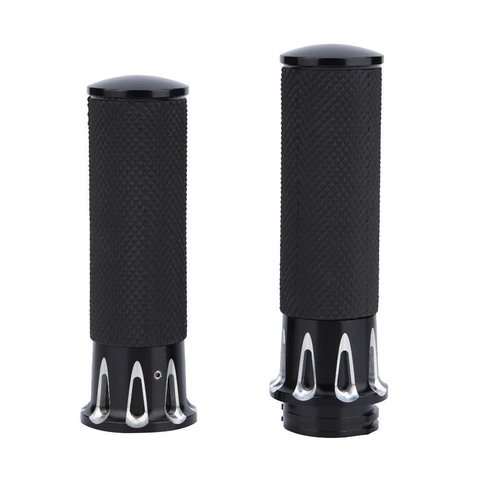 1  25mm Universal Motorcycle Handlebar Cover Anti slip Rubber Hand Grip Black