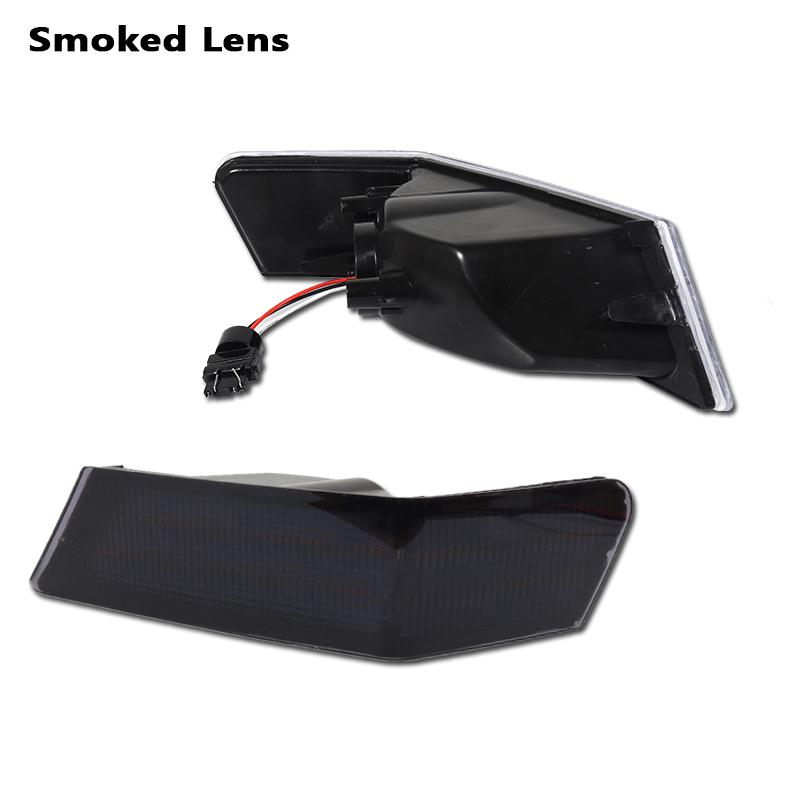 iJDM Car Signal Blinker Corner Lights  Assemblies For Jeep Patriot Amber Sequential Turn Signal Light/White Driving Lights 07-17