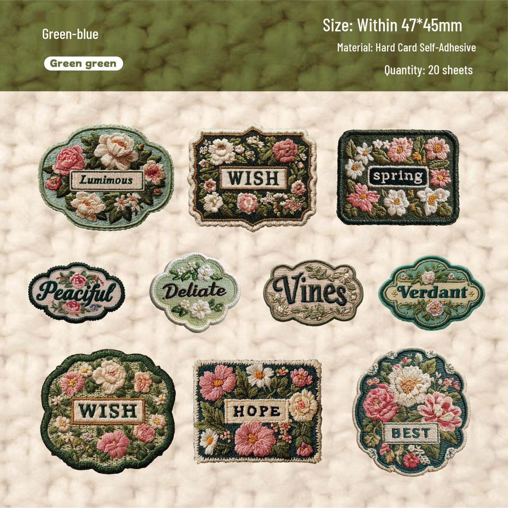 Retro Floral Sticker Pack: 20 Sheets, 6 Styles for Creative Journals