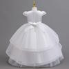 Girls Princess Dresses Irregular Long Mesh Dress Dresses Middle Large Children Piano Performance Clothes Christmas Costumes  Girl's Favourite Dress