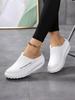 Women Casual Shoes Slip On Loafers Fashion Comfortable Breathable Slippers Female Platform Height-Increasing Footwear
