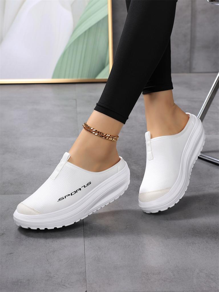 Women Casual Shoes Slip On Loafers Fashion Comfortable Breathable Slippers Female Platform Height-Increasing Footwear