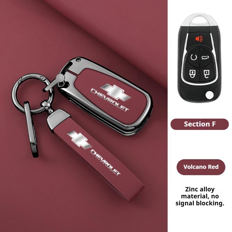 Car Key Case Cover Protective Shell for Chevrolet Chevy Malibu Camaro Cruze Traverse Spark Equinox Sonic Volt Leather Keychain