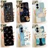 For Tecno Camon 19 CI6n Case Blue Pattern Cat Cover Soft Silicone Casing For Tecno Camon 19 Camon19 Cover Phone Shell