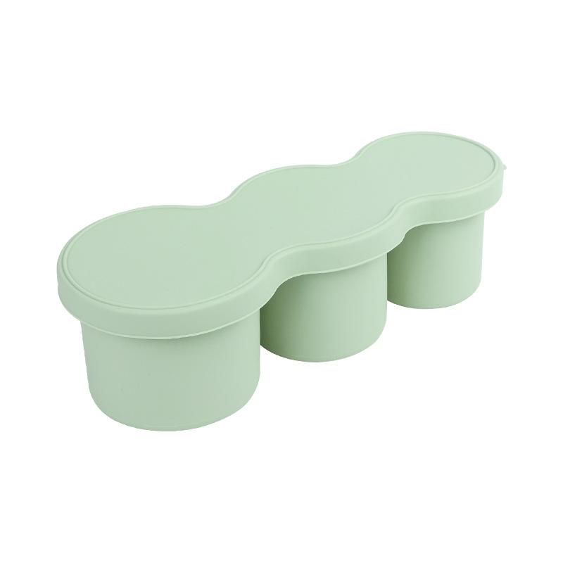 3-Grid Ice Cube Tray Reusable Cylinder Silicone Ice Cube Molds With Lid For Drink Juice Coffee For Stanley 30/40 Oz Tumbler Cup