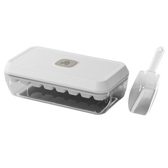 

Форма для льда с крышкой и контейнером, кнопка открытия, форма для льда L белый