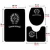 Fashion Brands (1) Flannel Toilet 3 Piece Set Soft Bathroom Toilet Seat Cover Non-Slip Bath Rug Home Bathroom Decor