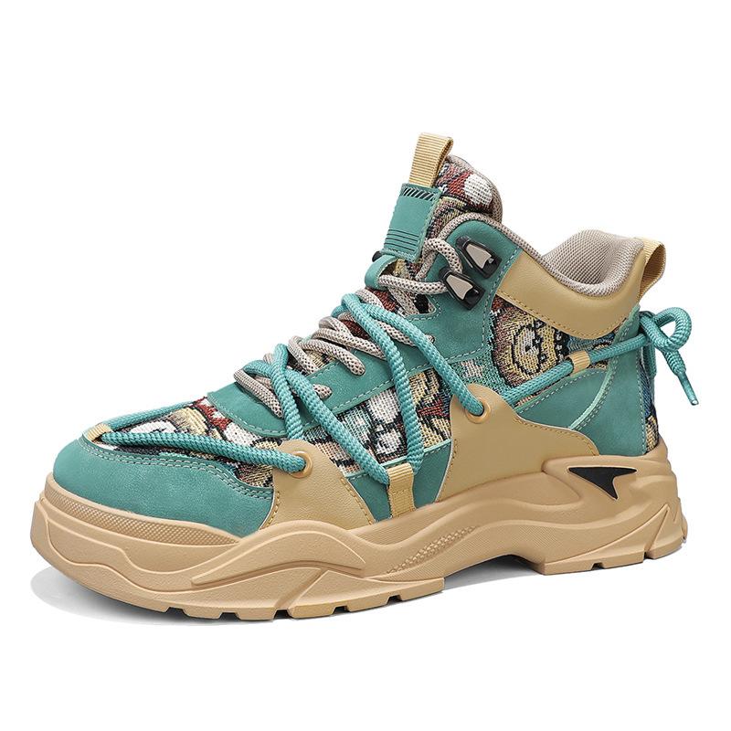 

Men s shoes Martin boots autumn new high-top outdoor tooling shoes mountaineering tide shoes wear-resistant personalized men s short boots 44