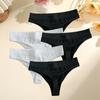 FINETOO 5PCS/Set T-Back Intimates Lingerie Sexy Women Seamless Panties Breathable Thong Underwear for Female Intimates Lingerie
