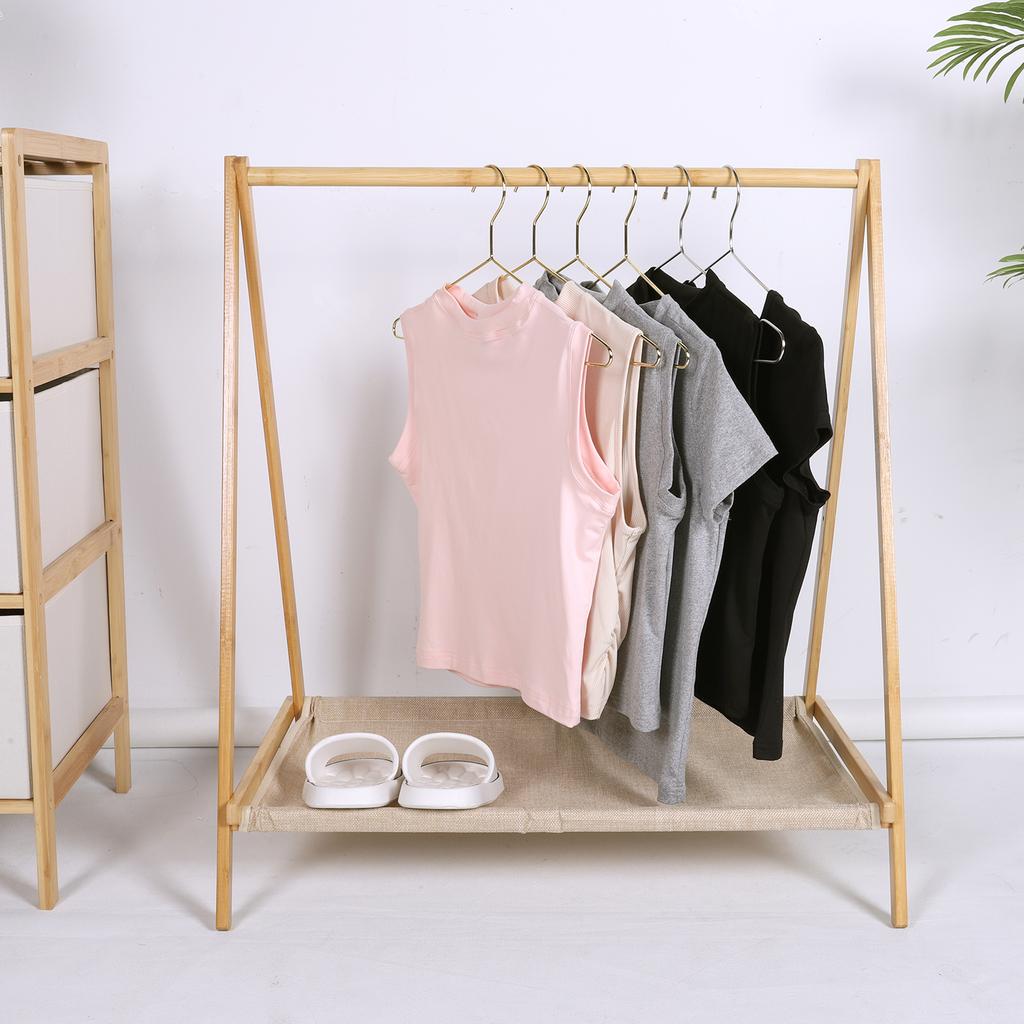 Wood Clothing Rack Portable Garment Rack Wardrobe Storage Rack Clothing Storage Organizer Shelves For Entryway and Bed Room