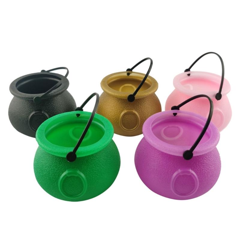 12Pcs Small Halloween Treat Container Plastic Candy Bucket For Halloween Party Home Decorations Indoor and Outdoor