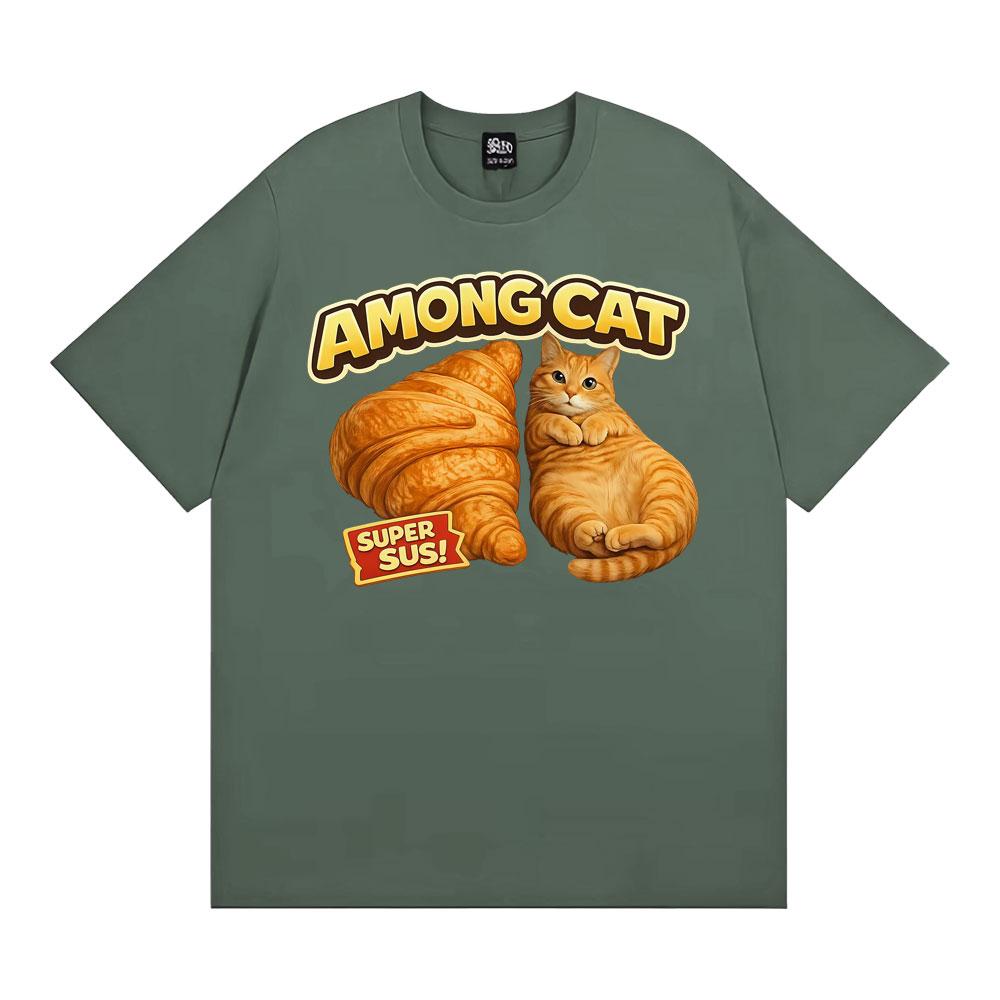 

Funny Suspicious Chubby Orange Cat Graphic Tshirt Unisex WOMEN Fashion Trend Oversized T Shirt Casual Cotton Short Sleeve T Shirts 4XL