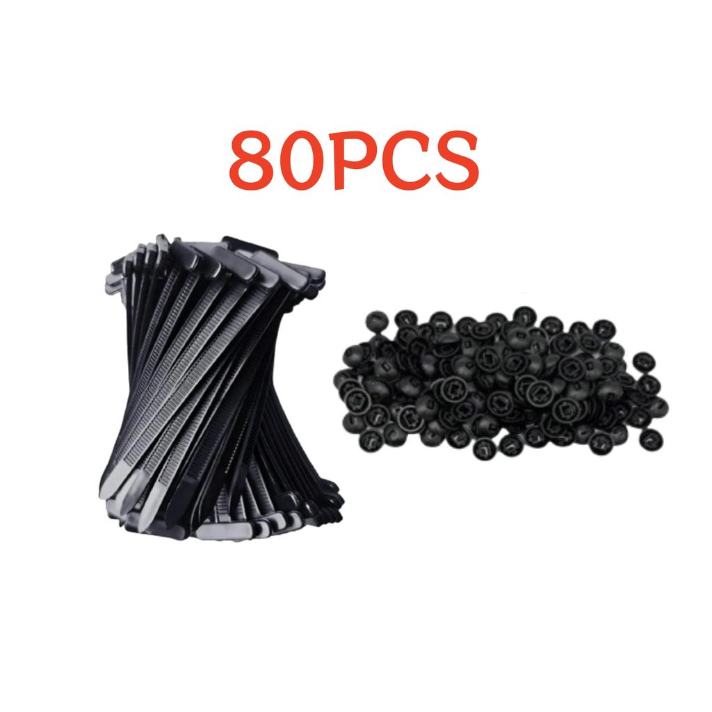 11-111Pcs Nylon Universal Cable Tie Buckle Heavy Duty Self-Locking Zip Ties Holder Fasteners Car Body UV Resistant Zipties