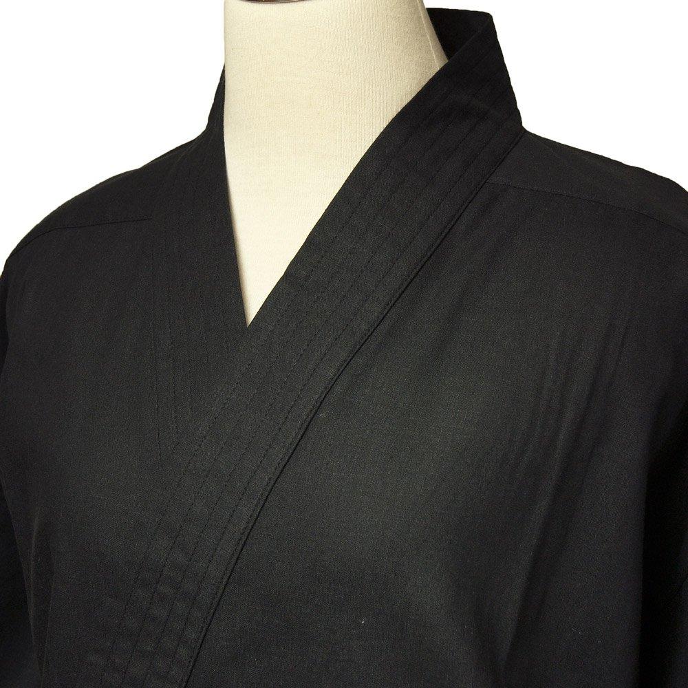 Summer Samue Work Linen and Cotton Sizes Casual Japanese Item (Colorful Clothes) - Blend, Unisex, S, M, L, LL, (Size S, Black)