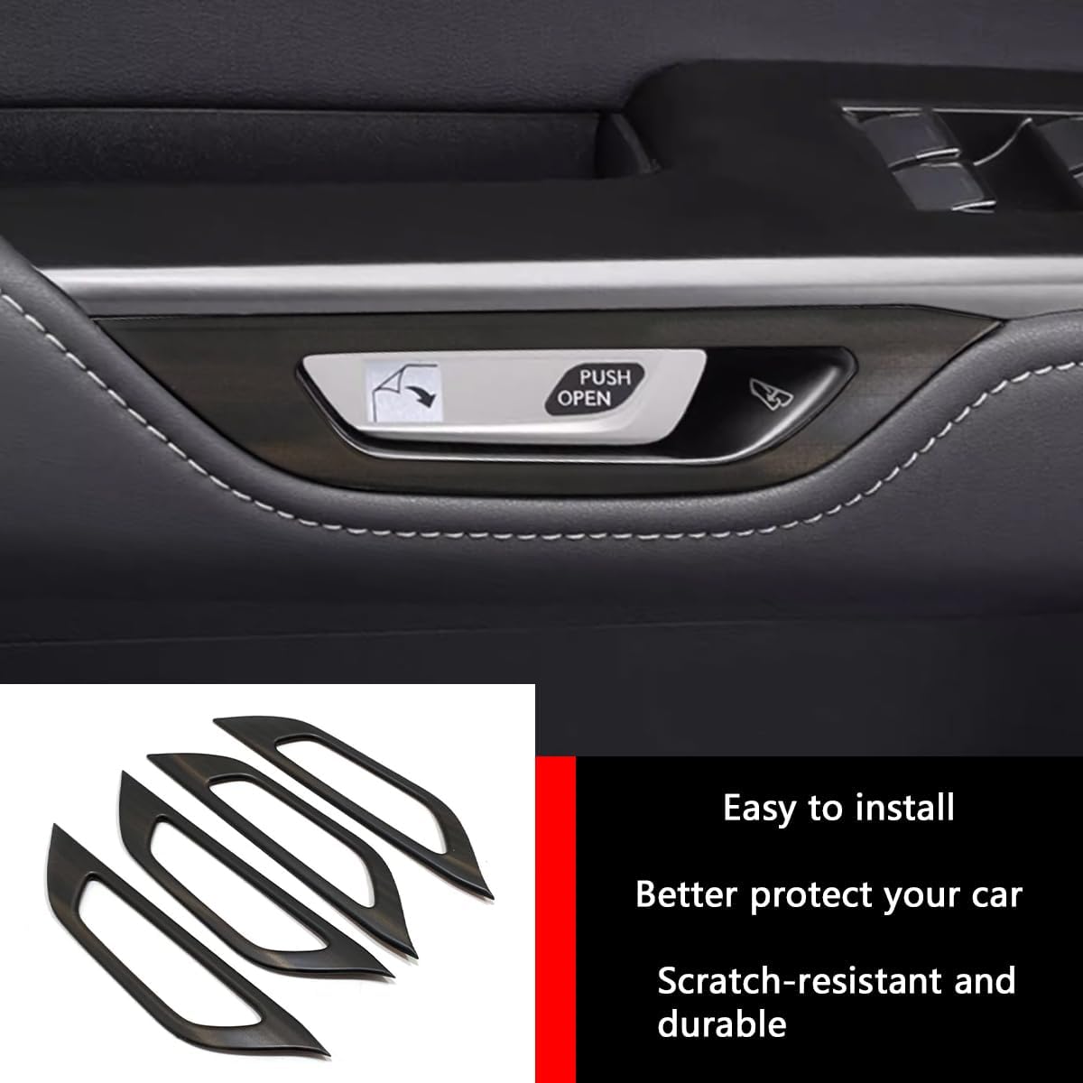 

Автомобильные аксессуары подходят для Lexus NX 250 350 350h 450h+2024 2023 2022 Внутренняя дверная ручка Чаша Накладка (Персиковый лес) 4шт АБС Carbon Fiber Style