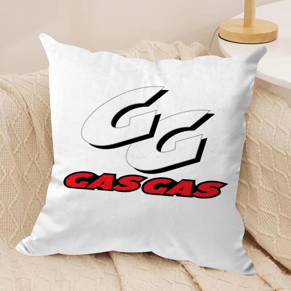Motorcycle GGasGas Cushion Cover Soft Plush Fabric DoubleSided Printed Sofa Cushion Cover for All Seasons Home Decor Gift