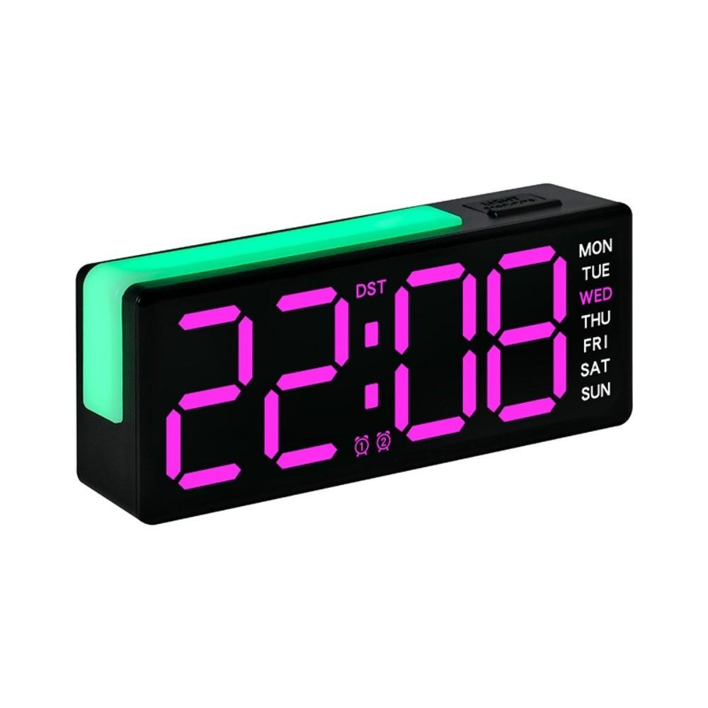with Calendar Bedside Alarm Clock Temperature Electronic Digital Clocks LED Night Light Clock  Home
