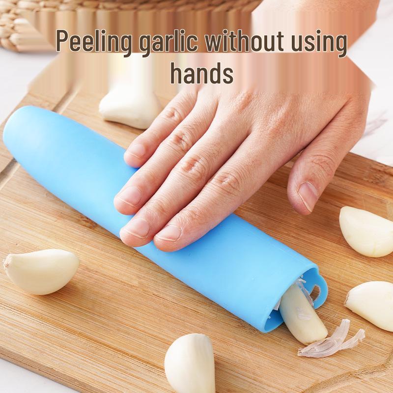 Silicone Garlic Peeler: Automatic, Sealed Bottom Kitchen Gadget for Effortless Garlic Clove Skin Removal