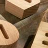 Wood Round/Square/Heart Single/Double Slot Ring Display Rack Organizer Holder Jewelry Display Stand Ring Counter Windows Display