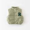 Kinder baumwolle weste herbst und winter Koreanische version weste infant brief bestickt oberbekleidung top baby verdickt weste