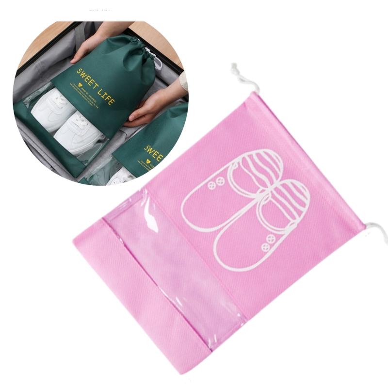 Travel Shoe Bag Shoes Storage Bags With Drawstring Closure Lightweighted and Durable for Travel