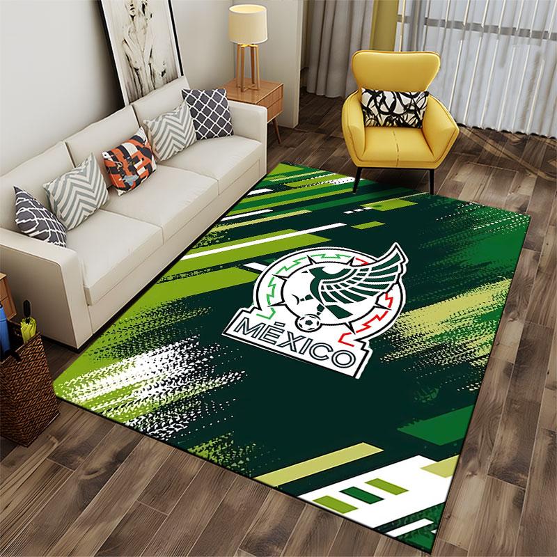 Mexico Football Team Logo Carpet suitable as a non-slip mat for the living room or bedroom sofa