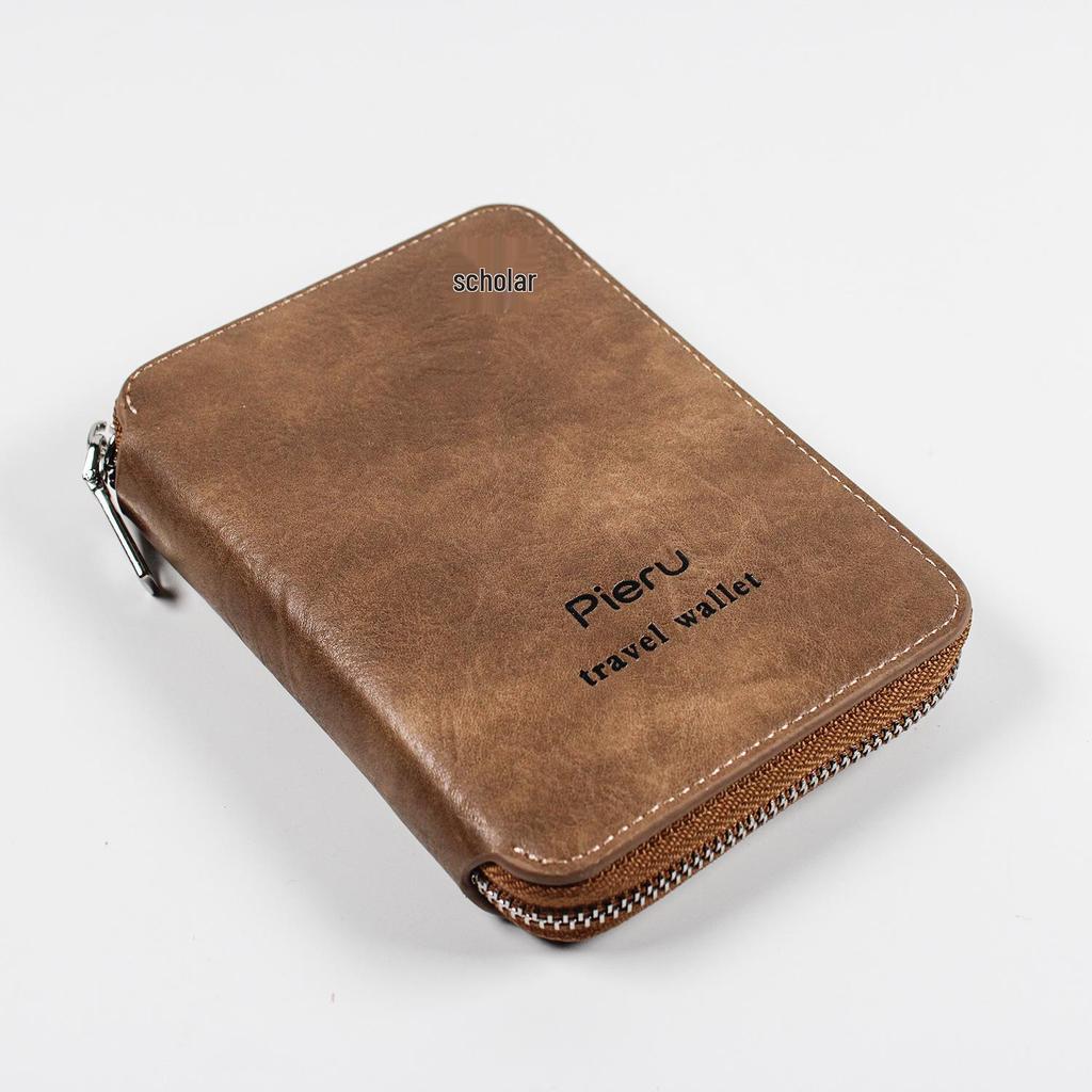 2024 RFID Anti-Theft Zipper Passport Holder: Multifunctional Travel Wallet Organizer