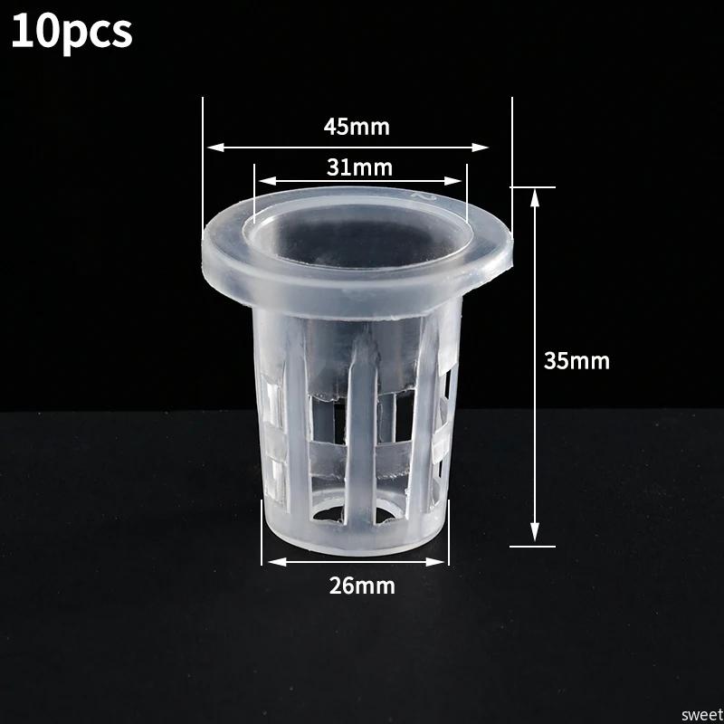 50pcs Hydroponic Device Planting Basket Soilless Mesh Net Vegetable Growing Nursery Sponge Fixator Container Home Garden Tools