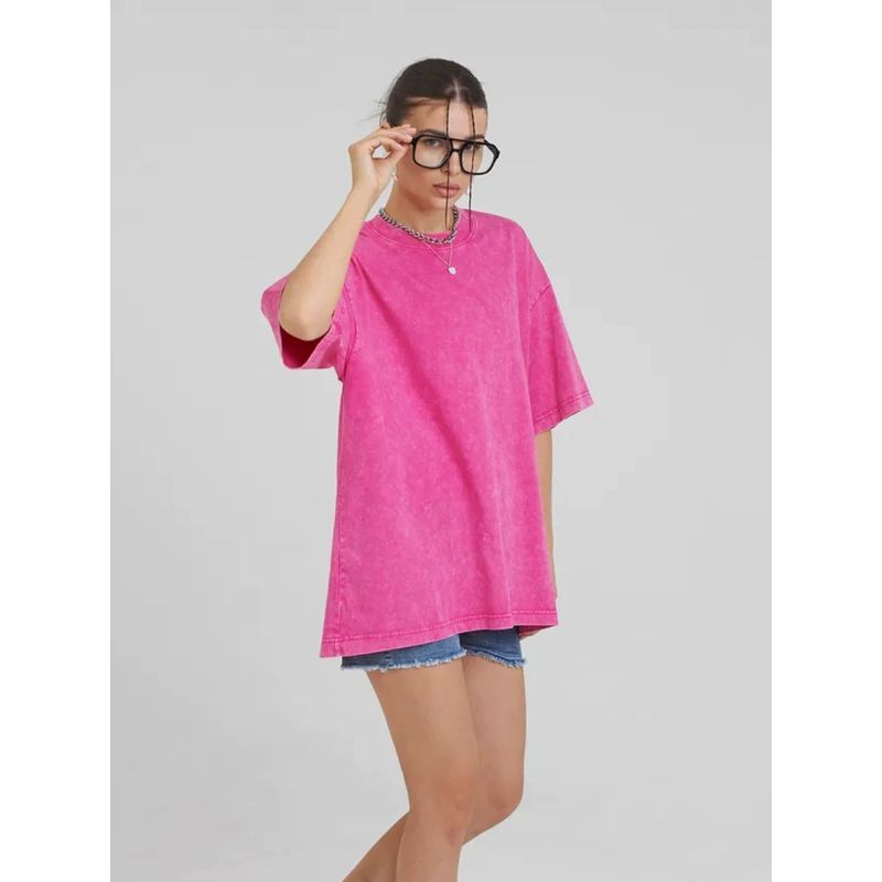 Fashion Wind Washed Old Loose Fashion Cotton T-shirt Fashionable Loose Cotton T-shirt