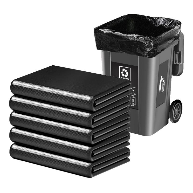 50-Pack Extra-Large Black Garbage Bags for Hotels and Sanitation