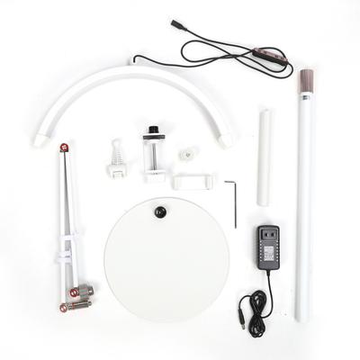 16-calowa lampa półksiężycowa LED Lampa podłogowa kosmetyczna z regulacją jasności Makijaż Paznokcie Tatuaż Światło Regulowana wysokość 3