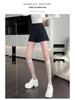 Summer 2024 Women's Black High-Waisted Wide-Leg Shorts: Slimming, Versatile, Casual Bootcut Design