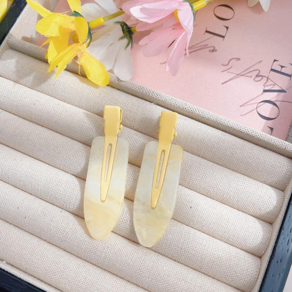 2pcs/set No Bend Hair Clips for Women Girls Acrylic Hair Styling No Crease Curl Small Pin Bang Seamless Barrettes Accessories