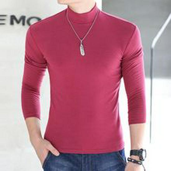 Herren Rollkragenpullover aus Wolle: Übergröße, Lockerer Schnitt, Einfarbig - Perfekt für Herbst/Winter Freizeitkleidung