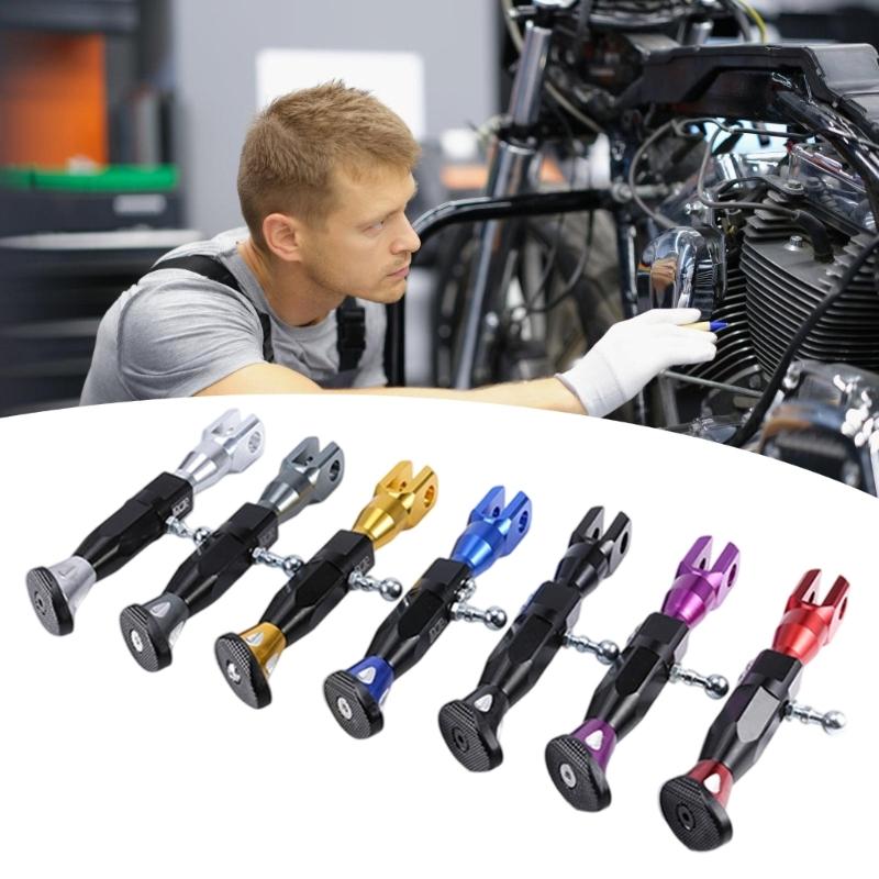 Customizable Length Adjustable Side Stand Foot Bracket for Motorcycles and Electric Bikes with Secure Connection Points