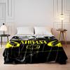 Nirvana Band Logo und Smiley Design Decke Flanelldecke für Schlafzimmer, Wohnzimmer, Sofa und Nickerchen Sofas.