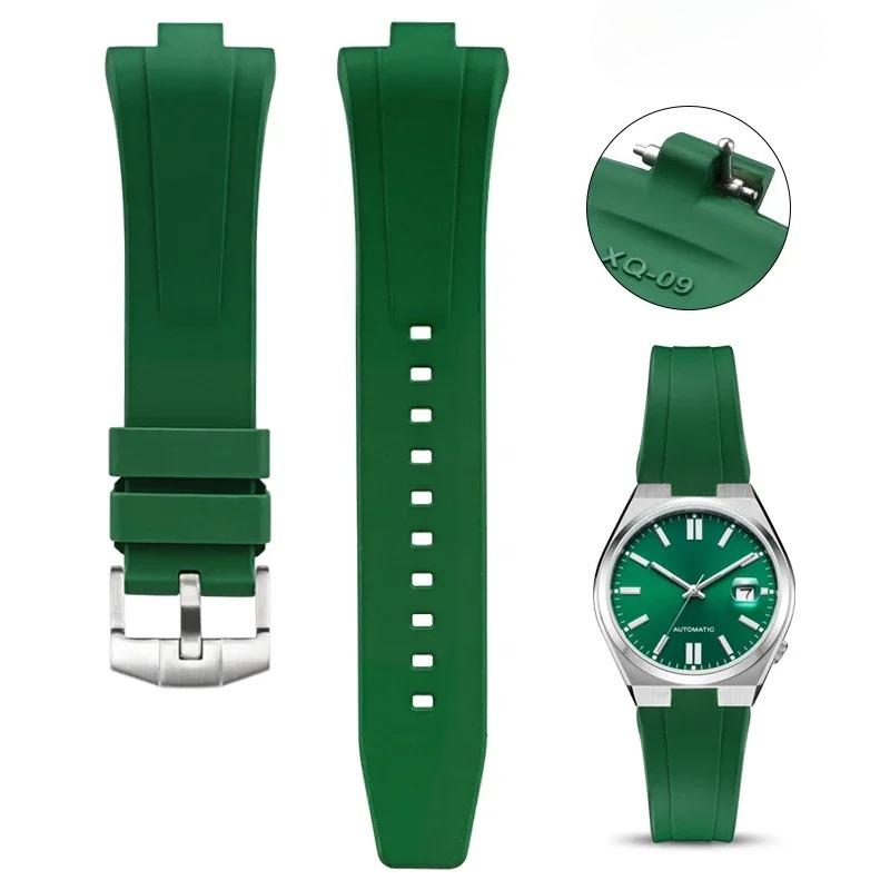 

Ремешок из фторкаучука для Citizen NJ0150 NJ0151 NJ0158 FKM Мужской Выпуклый Быстросъемная Пряжка из нержавеющей стали Ремешок для часов Браслет 9 мм 9mm зелёный