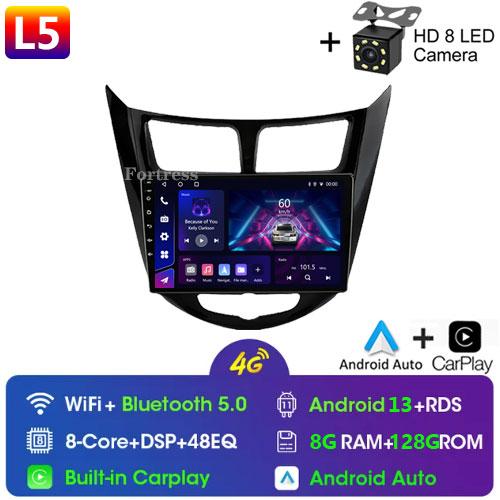 Fortress Android 10 Car Radio For Hyundai Solaris Verna Accent 2010 - 2016 Multimedia Video Player Navi GPS 2 Din DVD Head Unit