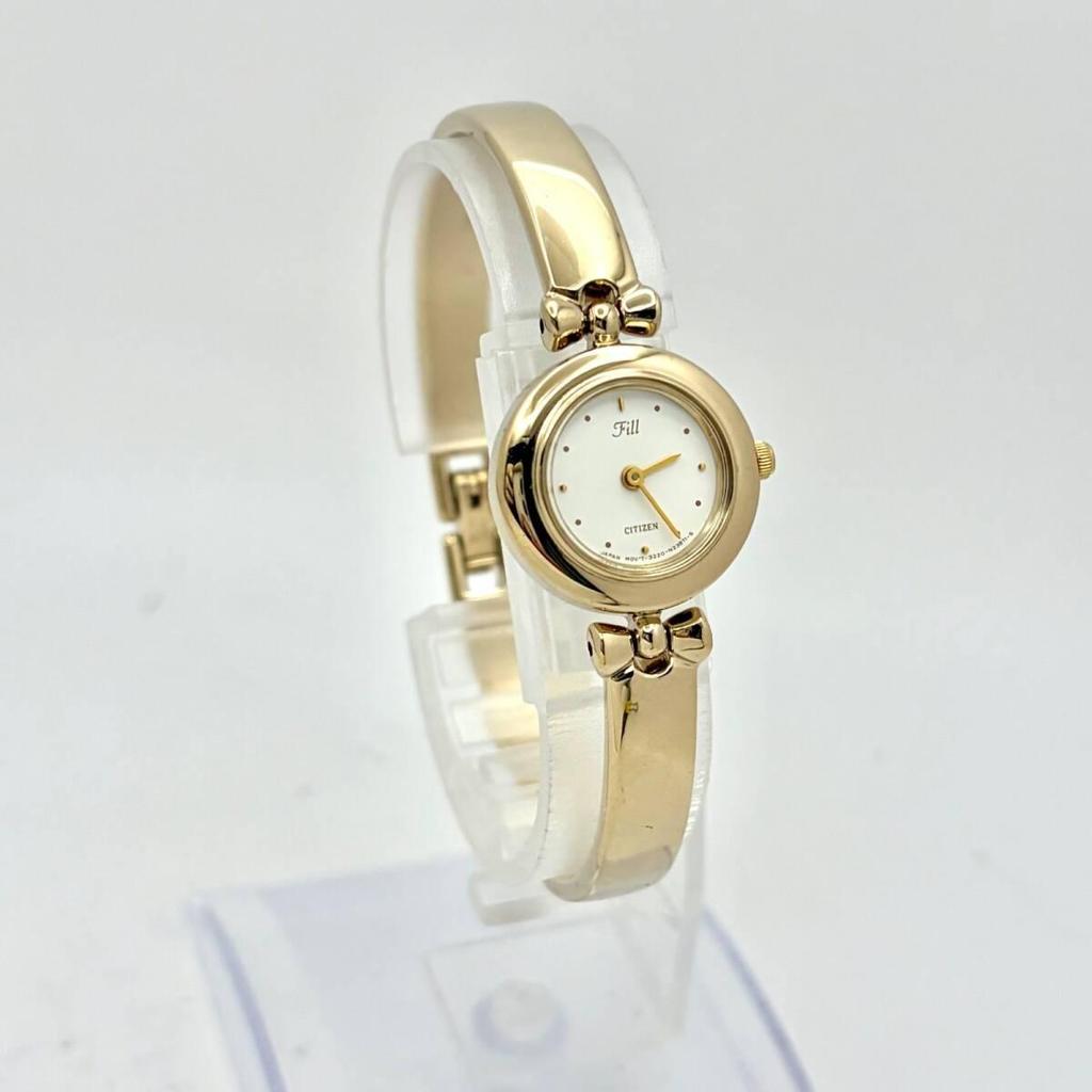 Used [New Battery] CITIZEN Fill Women's Watch Gold Bangle Ribbon 3220-S40901 409881