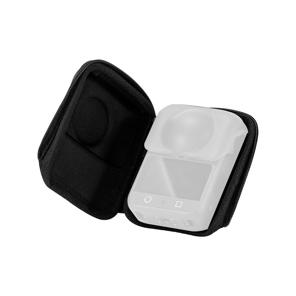 Carrying Case for Action Camera with Wrist Strap PU Leather Protective Travel Bag