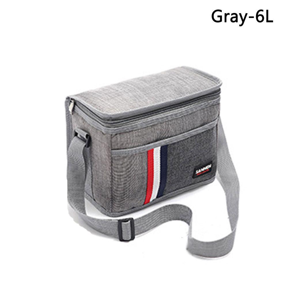 

Пленка Внутри Сумок Термоизолированные Водонепроницаемые Сумки для Обед Ланч-бокс для Хранения Еды Сумка-холодильник Сумка для Пикника Gray-6L