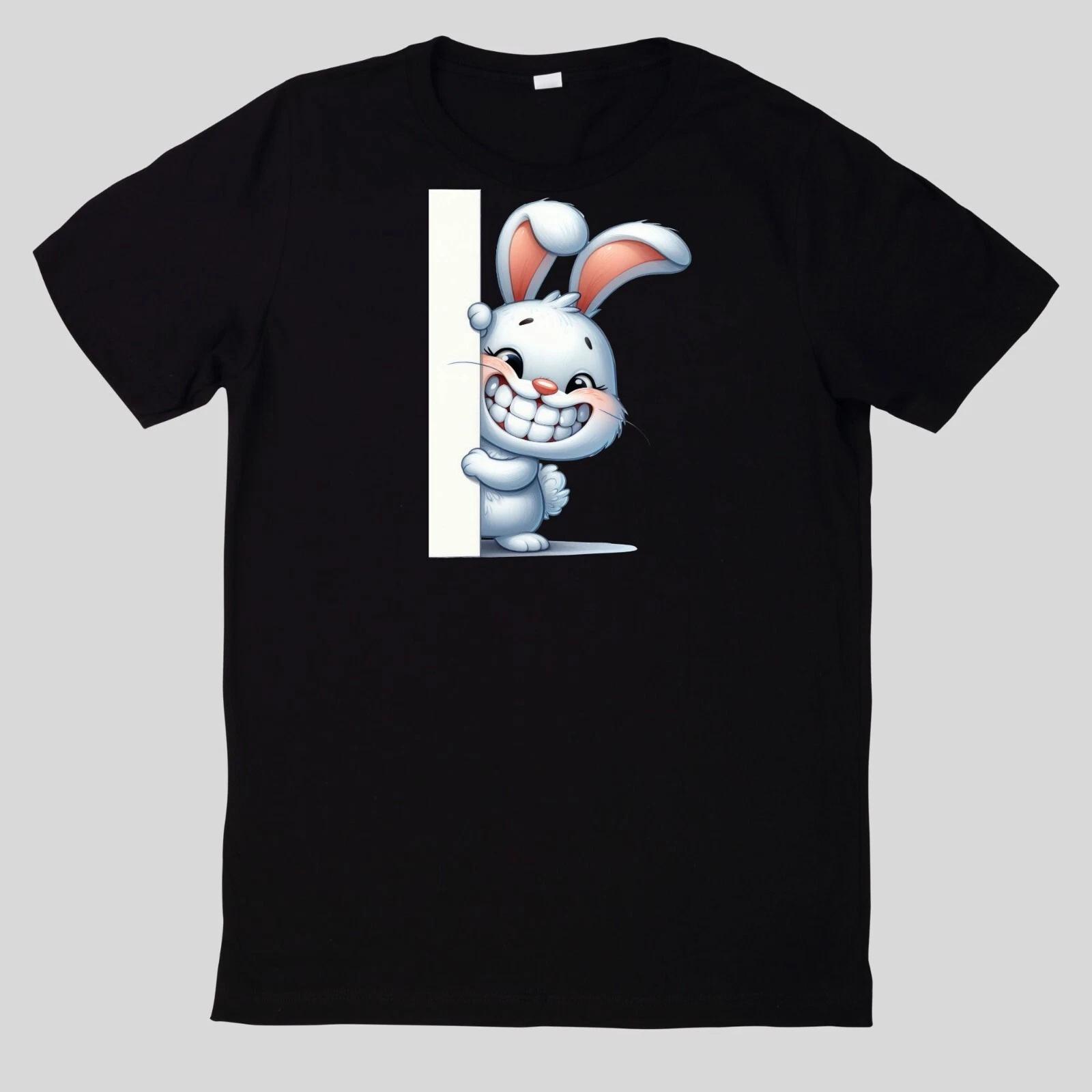 T-Shirt Lustige Tiere, die um die Ecke spähen Lustig Cartoon XL