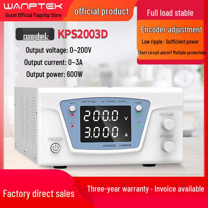 GuCe KPS2003D 200V 3A Adjustable DC Power Supply for Laboratory Desktop Use