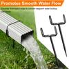 2pcs Adjustable Size Downspout Support Brackets Heavy Type Carbon Steel Rust Proof Finish Simple Setup