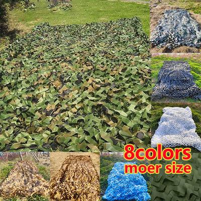 Filet de Camouflage extérieur, Protection solaire pour Camping, tir, chasse, cachette, décoration vert/blanc/bleu/kaki