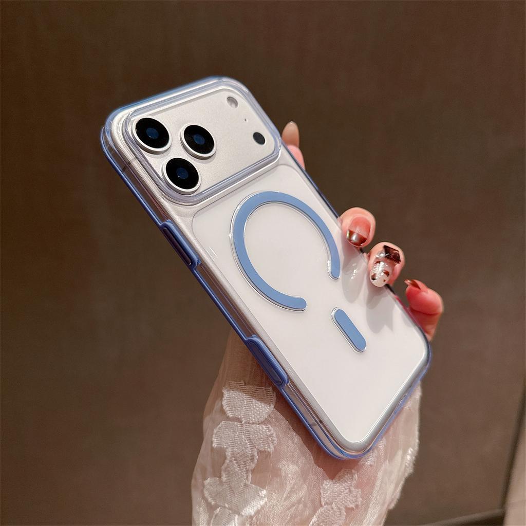 For iPhone 17 Pro Case Compatible with MagSafe Shockproof TPU + PC Clear Phone Back Cover