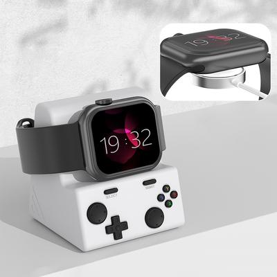 Suporte Carregador Base de Silicone Suporte para Cabo de Carregamento Economizador de Espaço Mesa Suporte para Relógio para Apple Watch 10 9 8 7 6 5 4 3 2 1 Ultra 2/SE